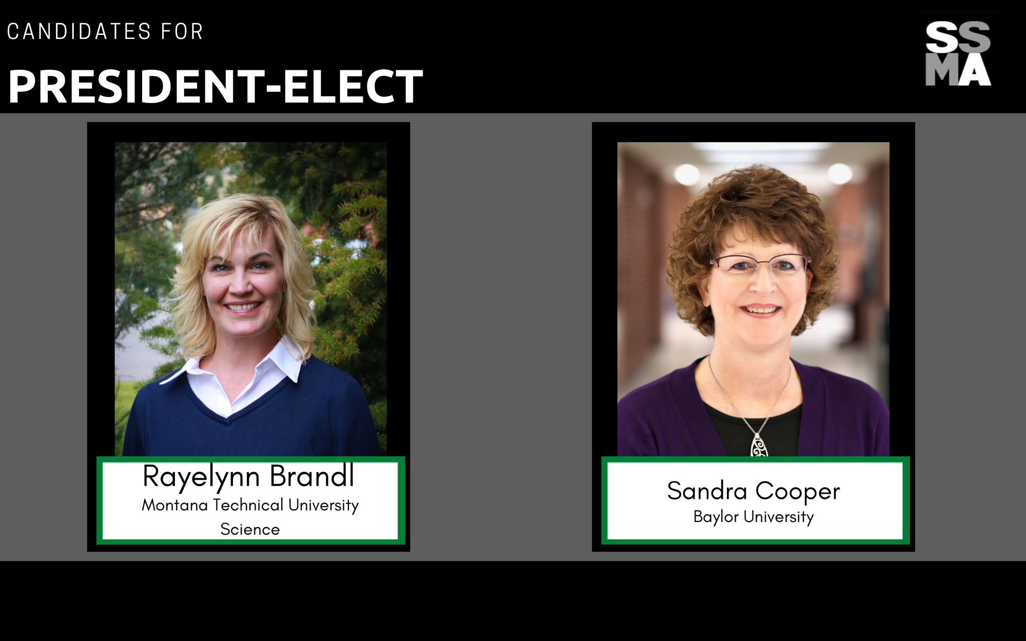 President-elect candidates Brandl and Cooper
